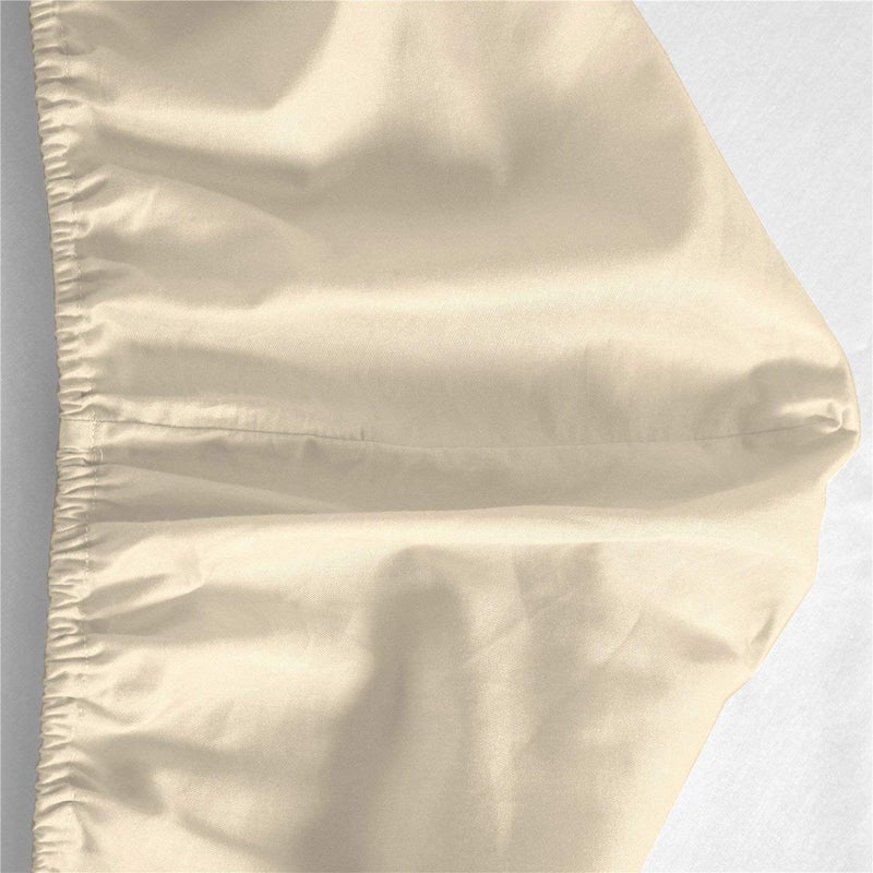 4U'LIFE 2-Pack Fitted Sheets,Prime 1800 Series, Ultra Soft & Comfortable, Double Brushed Microfiber, (Dull Beige, 2-Pack Twin) - Image 3